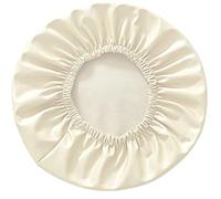 XPJYUA Funda de Silla Redonda Cuero sintético Impermeable for giratoria, con Todo Incluido, Funda cojín for Taburete Bar Bandas elásticas Funda Taburete de Bar(White,3PCS)