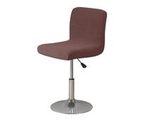 XPJYUA Jacquard Bar Chair Cover Short Back Stool Seat Covers Hotel Banquet Dining Small Size Case Solid Color Funda Taburete de Bar(Brown)