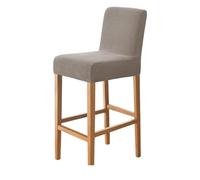 XPJYUA Jacquard Bar Short Back Stool Seat Covers Slipcovers Hotel Banquet Dining Small Size Chair Case Solid Color Funda Taburete de Bar(Color2)