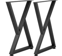 XPJYUA Patas de Mesa de Metal Patas de Metal en Forma Z for Comedor y Escritorio - 28 x 18, Juego 2 Bases Mesa Elegantes
