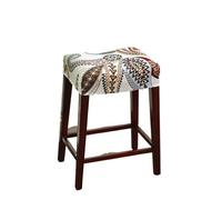 XPJYUA Rectangle Bar Chair Seat Slipcovers Stretch Stool Backless Covers for Square Without Backrest Funda Taburete de Bar(Color 4,6pcs)