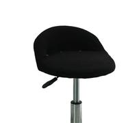 XPJYUA Solid Color Short Back Chair Seat Slipcover Hotel Bar House Armchair Polyester Covers for Home Funda Taburete de Bar(Black)