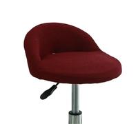XPJYUA Solid Color Short Back Chair Seat Slipcover Hotel Bar House Armchair Polyester Covers for Home Funda Taburete de Bar(Dark Red)