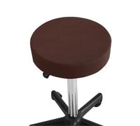 XPJYUA Stretch Round Chair Swivel Bar Stool Cover Coffee Shop Seat Protector Universal Solid Color Funda Taburete de Bar(Brown)