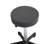 XPJYUA Stretch Round Chair Swivel Bar Stool Cover Coffee Shop Seat Protector Universal Solid Color Funda Taburete de Bar(Dark Gray)