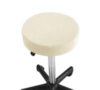 XPJYUA Stretch Round Chair Swivel Bar Stool Cover Coffee Shop Seat Protector Universal Solid Color Funda Taburete de Bar(White)