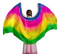 XPJYUA Velo de Danza del Vientre Velo de danza del vientre for niña y mujer, ligero, hecho a mano, sólido, chales for, color blanco(Color 22,250cmx114cm)