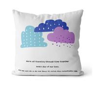 xpkvdsq Funda De Cojin 45x45cm Nubes Gotas De Lluvia Fundas de Cojines Decorativos Cuadradas para Sofa para Sala de Estar Jardín Coche,con Cremallera Oculta,Suave y Lavable,no con Relleno Incluido