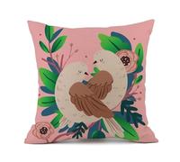 xpkvdsq Funda De Cojin 45x45cm Pájaro Geométrico Fundas de Cojines Decorativos Cuadradas para Sofa para Sala de Estar Jardín Coche,con Cremallera Oculta,Suave y Lavable,no con Relleno Incluido