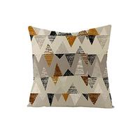 xpkvdsq Funda De Cojin 50x50cm Geometría Negro Marrón Fundas de Cojines Decorativos Cuadradas para Sofa para Sala de Estar Jardín Coche,con Cremallera Oculta,Suave y Lavable,no con Relleno Incluido