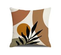 xpkvdsq Funda De Cojin 70x70cm Geometría Marrón Negro Fundas de Cojines Decorativos Cuadradas para Sofa para Sala de Estar Jardín Coche,con Cremallera Oculta,Suave y Lavable,no con Relleno Incluido