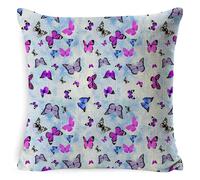 xpkvdsq Funda De Cojin 80x80cm Mariposa Colorida Lino Tejido,Fundas de cojín Decorativas Suaves y Transpirables para Sofá,Dormitorio y Sala de Estar,con Cremallera Oculta