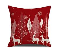 xpkvdsq Fundas Cojines 30x50cm Bosque Alces Funda de Almohada del Sofá Decorativas con Cremallera Invisible Tejido Lino, Lavable Antiácaros Transpirable Hipoalergénico para Cama y Silla