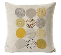 xpkvdsq Fundas Cojines 40x40cm Geometría Abstracta Funda de Almohada del Sofá Decorativas con Cremallera Invisible Tejido Lino, Lavable Antiácaros Transpirable Hipoalergénico para Cama y Silla