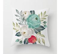 xpkvdsq Fundas Cojines 50x50cm Flores Frescas Rurales Funda de Almohada del Sofá Decorativas con Cremallera Invisible Tejido Lino, Lavable Antiácaros Transpirable Hipoalergénico para Cama y Silla