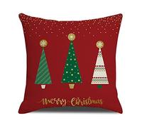 xpkvdsq Fundas Cojines 80x80cm Copos Nieve Árbol Navidad Funda de Almohada del Sofá Decorativas con Cremallera Invisible Tejido Lino, Lavable Antiácaros Transpirable Hipoalergénico para Cama y Silla