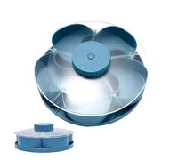 Xplateaux Divisés Rotatifs Pour Légumes, Fruits, Noix, Apéritifs, Assiette De Service Avec Couvercle, Cuisine, Salle À Manger, Salon, Pique-nique, Jardin, Barbacoa, Camping, Boîte À Compartiments De 9