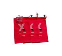 Xplay Ultra Soft Gear Bag - 8"X13" 100% Cotton - 3-Pack - Red 130 g