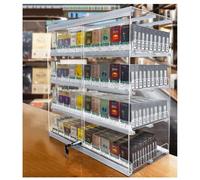 XPLKQXE Estante De Exhibición De Cigarrillos De 2 A 4 Niveles, Vitrina De Acrílico Pared, Expositor Automático Cigarrillos, Organizador Mostrador Ventas Tiendas(80x27x31.5cm)