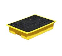 XPLKQXE Plataforma Modular Bidones 1/2, Bandeja Contención Derrames Bidones, Capacidad Carga 2000 LB, Plataforma Contención Derrames, Bandeja Polietileno Derrames(49x36x10cm)
