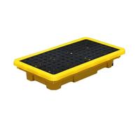 XPLKQXE Plataforma Modular Bidones 1/2, Bandeja Contención Derrames Bidones, Capacidad Carga 2000 LB, Plataforma Contención Derrames, Bandeja Polietileno Derrames(66x36x12cm)