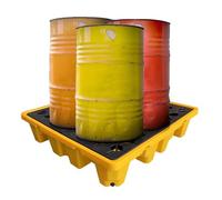 XPLKQXE Plataforma Modular Contención Derrames para Bidones, Palé Plástico con Drenaje, Bandeja Apilable A Prueba Fugas, Garaje Cocina Sótano Industria Almacenamiento(120x60x17cm)