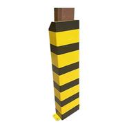 XPLKQXE Protector Bastidor Para Estanterías Industriales Paletización, Protectores Poste Esquinero Pared Acero Preperforado, Protectores Columna Anticolisión(Black-5mm,13x10x30cm/5pcs)