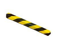 XPLKQXE Protector De Pared De Garaje Autoadhesivo, PU Amarillo Negro Banda De Seguridad, Garaje Aparcamiento Borde De Pared Parachoques Barandilla (Color : Black+Yellow, Tamaño : 2pcs)