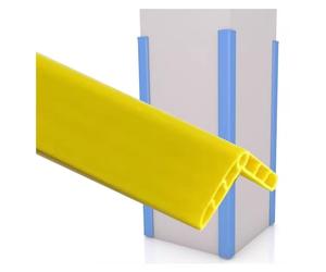 XPLKQXE Protectores Esquinas，Cantoneras De Plástico Peel and Stick PVC, Bordes De Pared Y Parachoques Protectores, Cantos De Mesa Tira Protector (Color : Amarillo, Tamaño : 47.2 in/1.2m)
