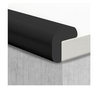 XPLKQXE Protectores para Esquinas Bordes, Protector Bordes Suave, Cantoneras Acolchadas 3M Adhesivo, Protector Esquinas Protector, Multiusos Protector Espuma (Color : Black, Tamaño : 2m)