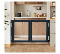 XPLKQXE Puertas Batientes Madera Maciza Para Bares, Puertas Batientes Con Paneles De Acrílico Transparente, Con Cierre Automático, Puerta Batiente Personalizable(95X90cm(37.4x35.4in))