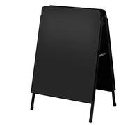 XPLKQXE Soporte Metálico Tipo Caballete, Uso Rudo Expositor Carteles A Doble Cara, Portátil Expositor Para Aceras Y Exteriores(Black,23.6x23in/1pcs)