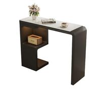 XPLKQXE Versátil Mesa Divisoria Tipo Barra, Consola Entrada Moderna, Mesa Comedor Tipo Barra Diseño Rectangular Y Estrecho para Cocinas(Black,153x40x105cm)