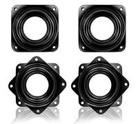XPOOP 4 Piezas Base Giratoria Cuadrada Placa Giratoria Universal Rodamiento Placa Giratoria Lazy Susan (Negro)
