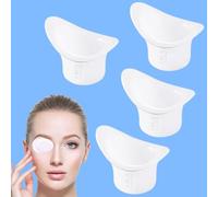 XPOOP 4 Piezas Copa Lavaojos Taza Copas de Lavado de Ojos de Vasos Lavaojos de Silicona de Color Blanco Lechoso de 8 ml con Graduaciones, Que Se Utilizan Para Mantener Los Ojos Limpios Y Frescos