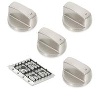 XPOOP 4 Piezas Perillas de Control Universales, 6mm Pomo para Estufa de Gas, Gas Adaptadores de Perillas de Control de la Estufa Interruptor para Cocinas Cocina de Gas Horno Estufa Gas