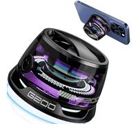 Xpoovv Altavoz Bluetooth magnético, pequeño altavoz Bluetooth con luz de color multiRGB y soporte para teléfono para superficie de metal, mini altavoz perfecto para ducha, habitación, bicicleta,