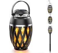 Xpoovv Outdoor Speakers Bluetooth Waterproof,Gifts for Men Women Dad Mom Father, LED Flame Speaker Portable Bluetooth Speakers with Stakes/Poles/Hook Loud Sound 24H Playtime for Patio/Party/Camping