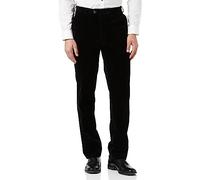 Xposed Pantalones de Terciopelo Suave para Hombre Parte de Cena clásica Tasado de Vestidos de Ajuste Pantalones [TRS-TIM-BLACK-32]