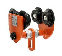 XPOtool Carro de grúa manual 1000kg viga tipo HD ajustable 75-125mm carretilla carrito polipasto