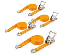 XPOtool Cinchas de Amarre con trinquete 3000 Dan Set de 4 Piezas Correas de 6 m con Anchura de 35 mm