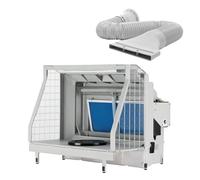 XPOtool Equipo Cabina aspiración para aerografía con Cascada 11m³/min Pared de Agua, LED, Ventilador