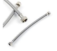 XPOtool Latiguillo 600mm DN8 hembra 1/2" (18,64mm) hembra 3/8" (14,95mm) acero inoxidable EPDM