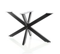XPOtool Patas de Mesa de Acero Tipo araña 71x68x120cm Negro Marco de Metal Base de Mesa Industrial Muebles