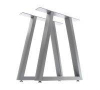 XPOtool Patas de Mesa Juego de 2 Patas trapezoidales 60x72cm Acero Gris Industrial Base Comedor Escritorio