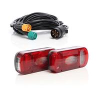 XPOtool Set luces traseras 2 piezas conexión T1 Iluminación remolque caravana, cable de 7 pines 5 m