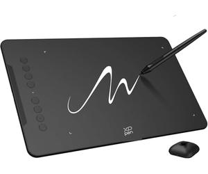 XPPen Tablet Gráfica, Deco 01v3 Tableta Gráfica Dibujo sin Pantalla Principiante con Lápiz de 16 K (16384) Niveles de presión, 8 accesos directos personalizables, 10 pulgadas