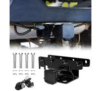 Xprite Receptor de Enganche de Remolque Trasero de 2 Pulgadas con arnés y Cubierta de Enganche Compatible con Jeep Wrangler JK JKU 2007-2018