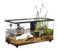 XPSHP25112 Tanque de Reptiles Caja de alimentación casera for Tortugas con separación en seco y húmedo Plataforma Secado al Sol Fácil Montaje