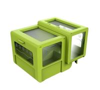 XPSHP25112 Tanque de Reptiles Plataforma de Secado Verde con Caja alimentación for Tortugas separación lo seco y húmedo Fácil Montaje